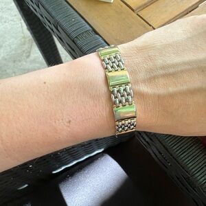 Source Unknown Two-Tone Gold and Silver Link Bracelet